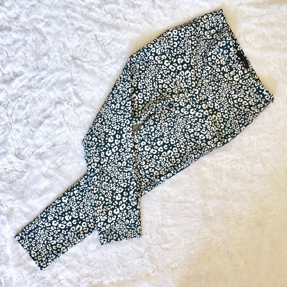 Zara leopard print high-waisted pants